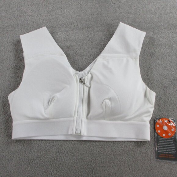 Tommie Copper Shoulder Support Bra Womens Large White 4D Stretch Posture NWT - Picture 2 of 6